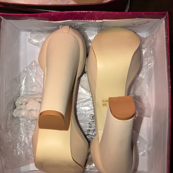 Nude Block Heels - Picture 5 of 5